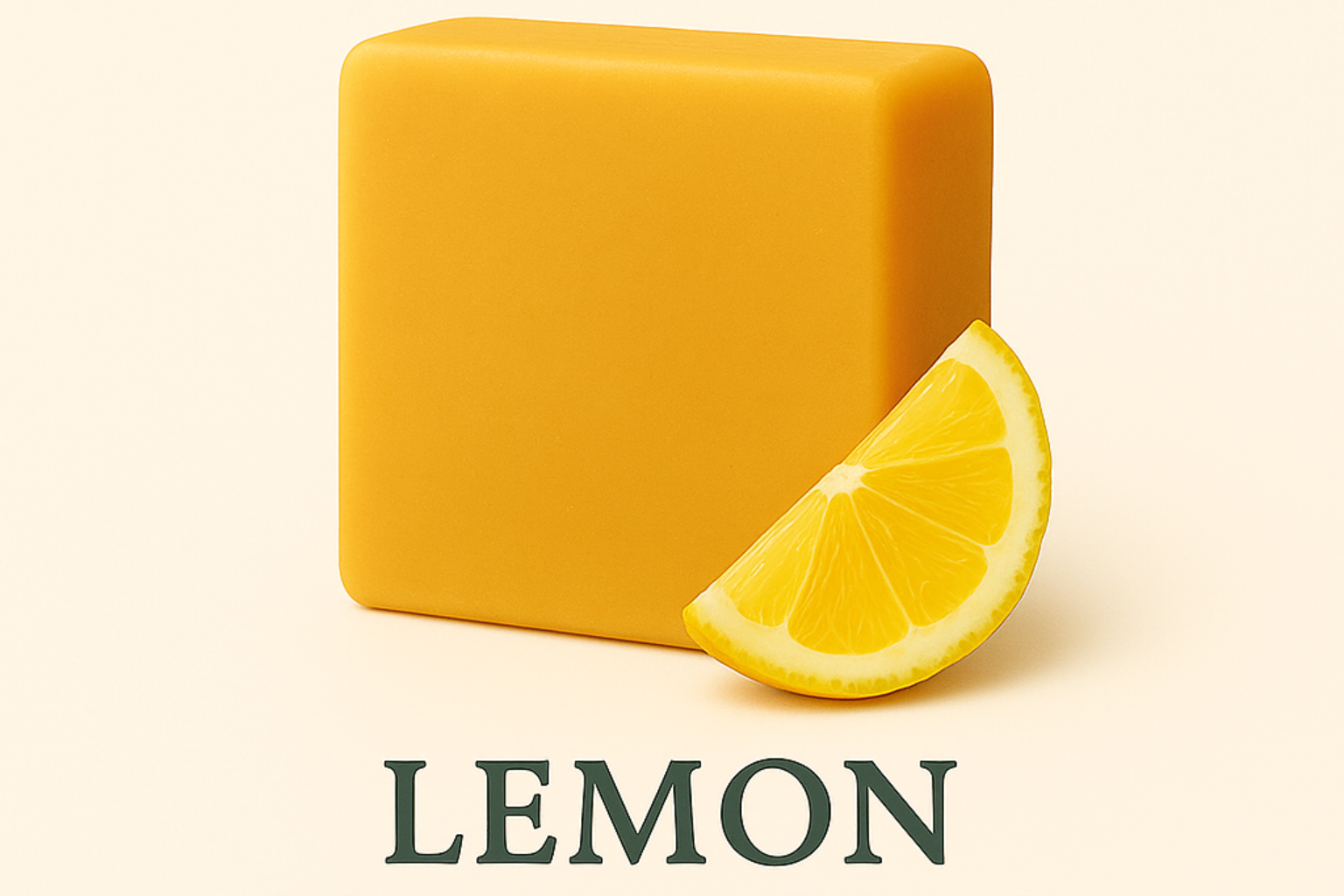 Lemon Turmeric Cleansing Bar in use